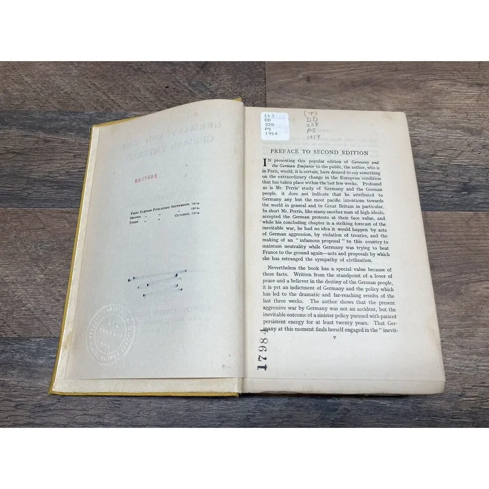 PERRIS, GEORGE HERBERT Germany and the German Emperor 1914 Third Edition Hardcov